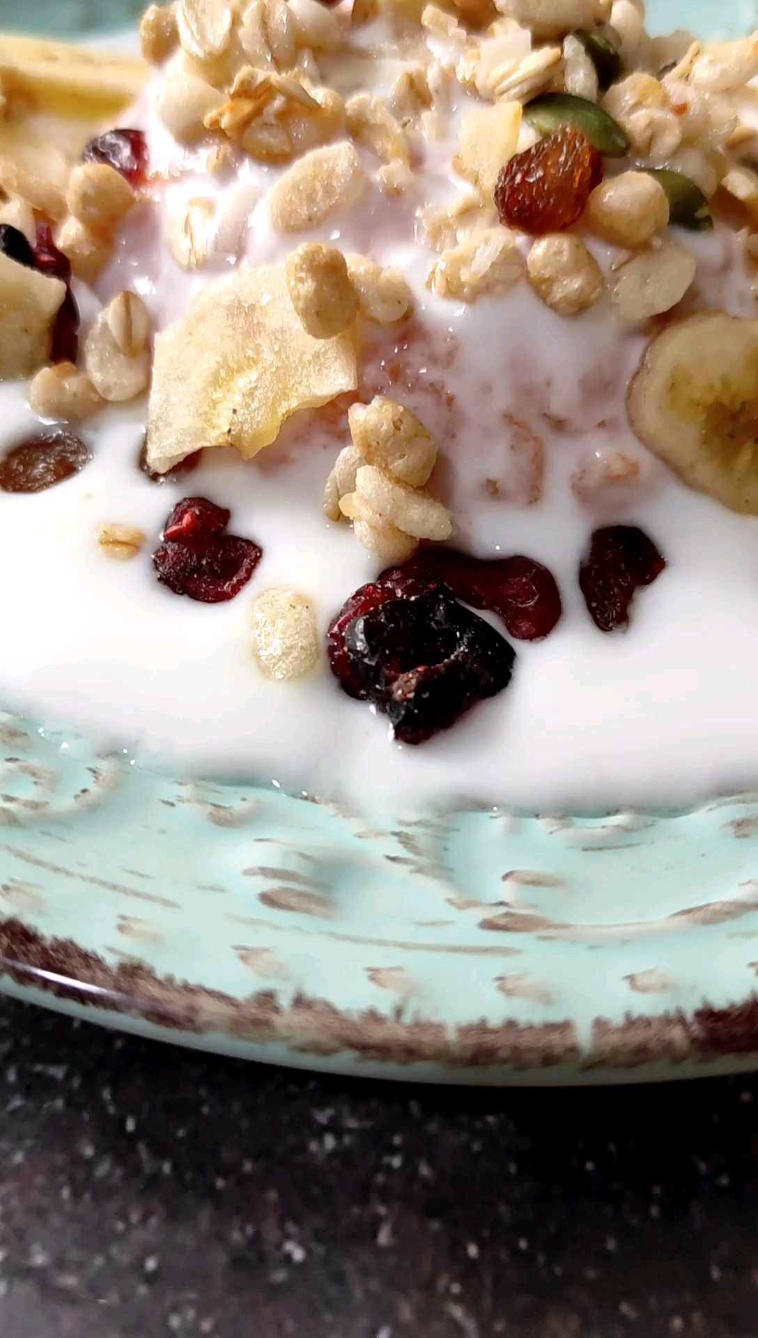 自制美食#这份低卡低脂的红薯酸奶燕麦适合减肥的你