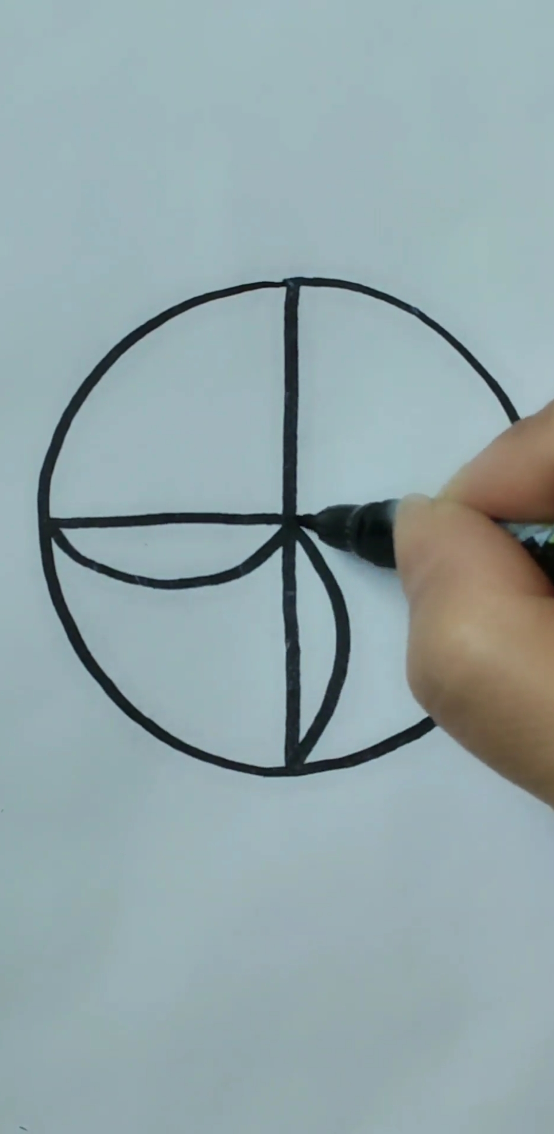 一笔画圆