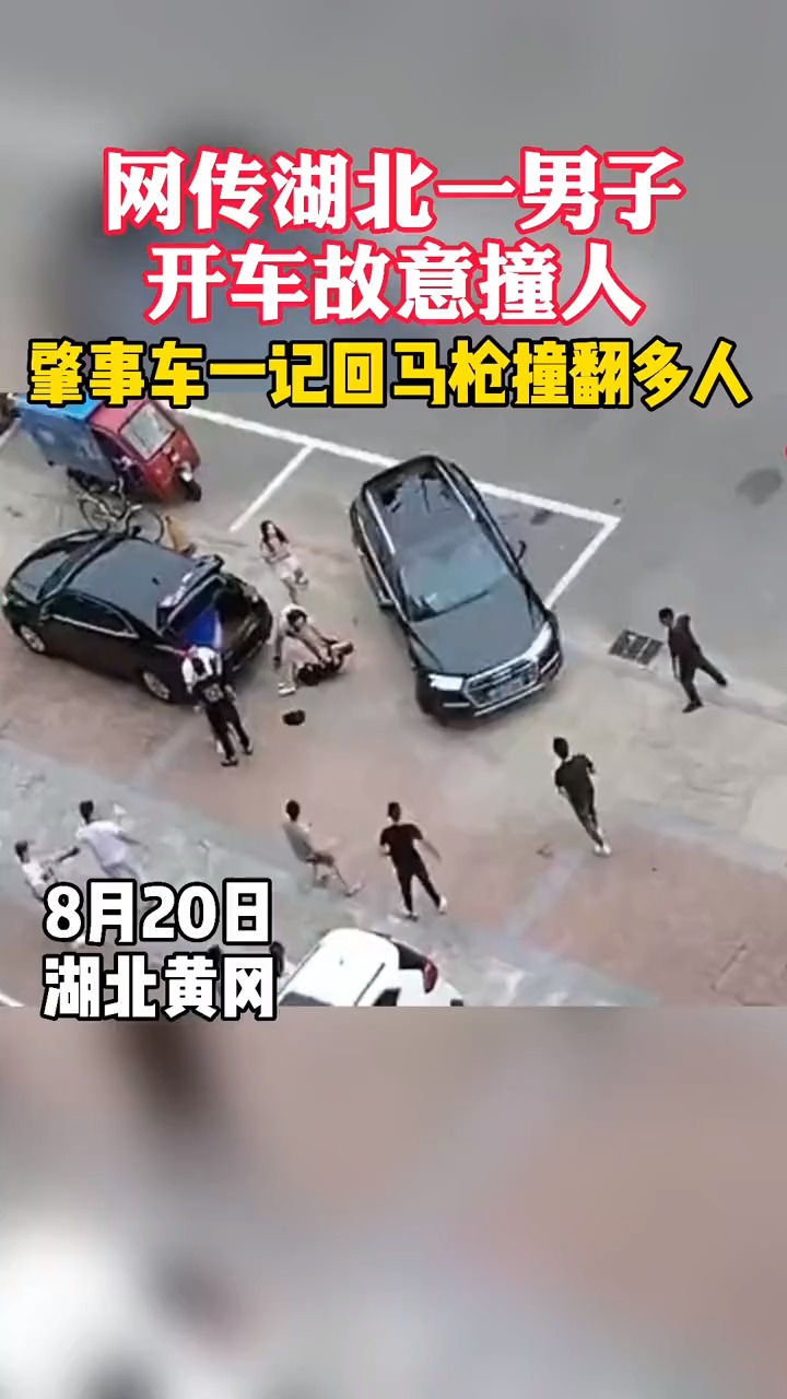 社会新闻网传湖北一男子开车故意撞人