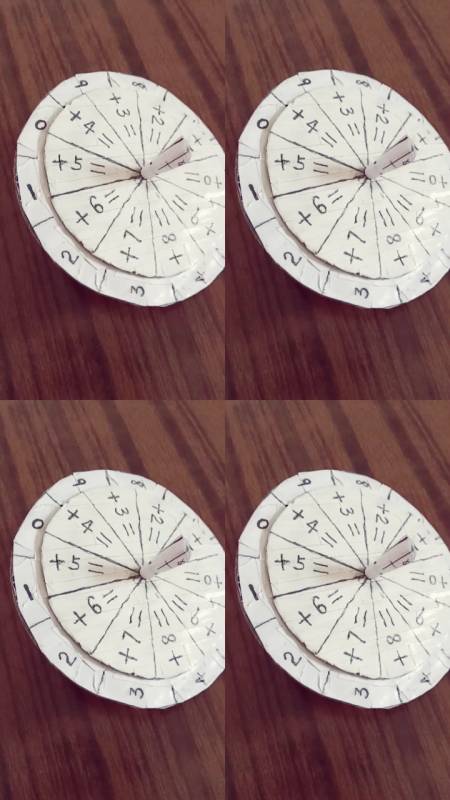 自制简易加减法转盘,比较粗糙,但很实用.-度小视
