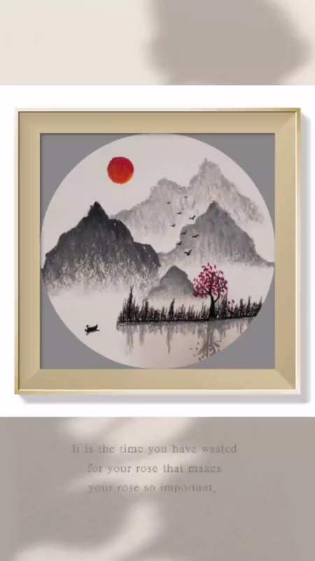 画画原来如此简单#几只蜡笔几张废纸也能画山水画,你学废了吗