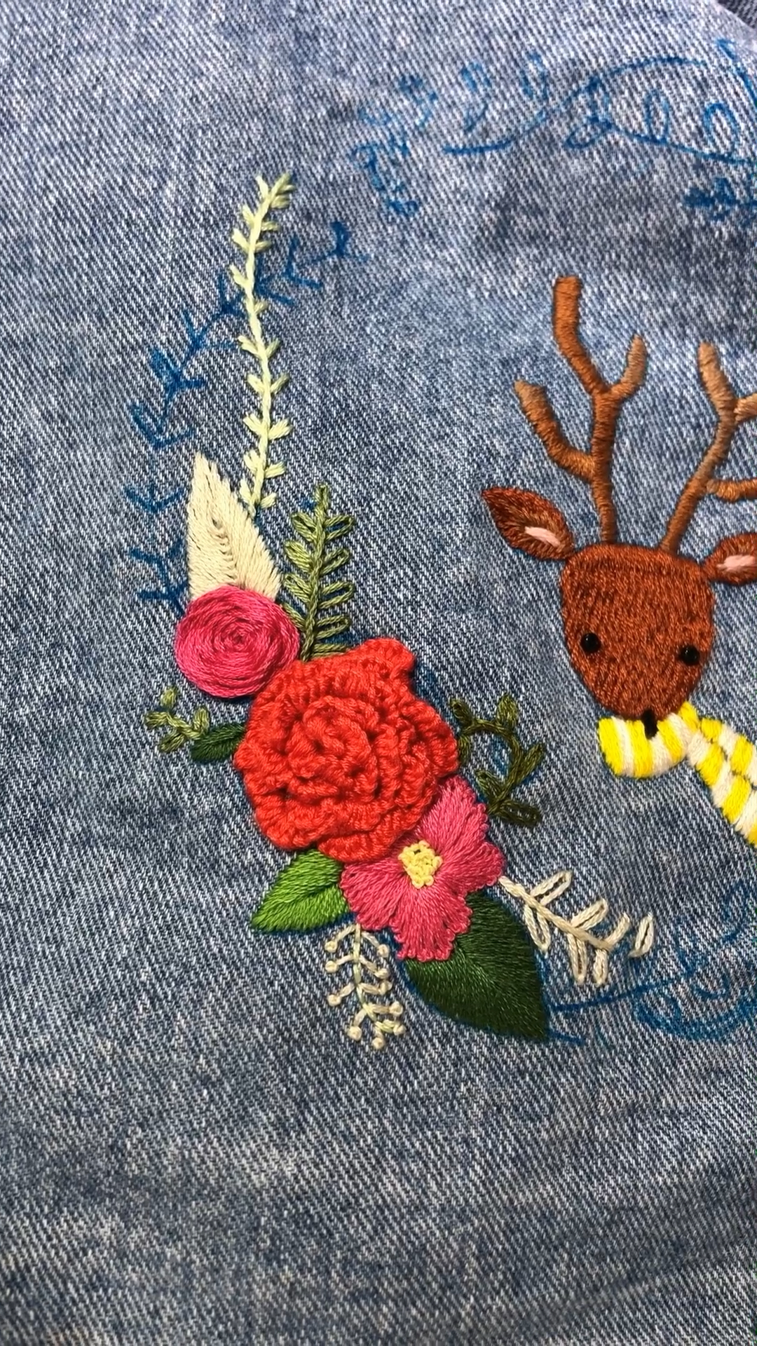 全民独门绝技咖#刺绣树叶的绣法 #手工刺绣