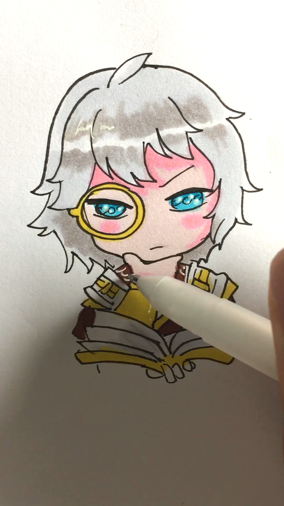 优秀如我#王者荣耀之傲娇张良简笔画,伤心不是哭的理由,哼,傻才是!