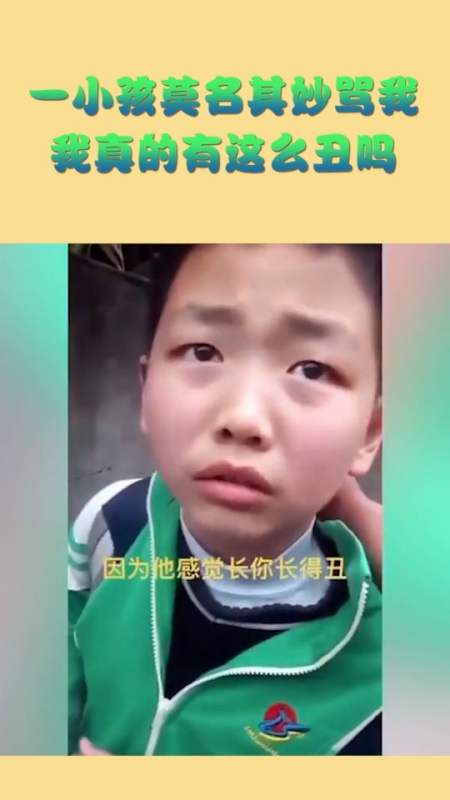 搞笑视频#一小孩莫名其妙骂我,我真的有这么丑吗!