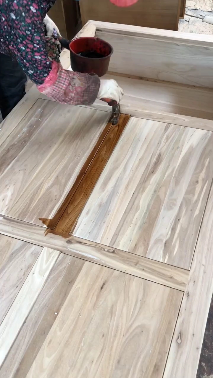 全民心动#老榆木家具擦色