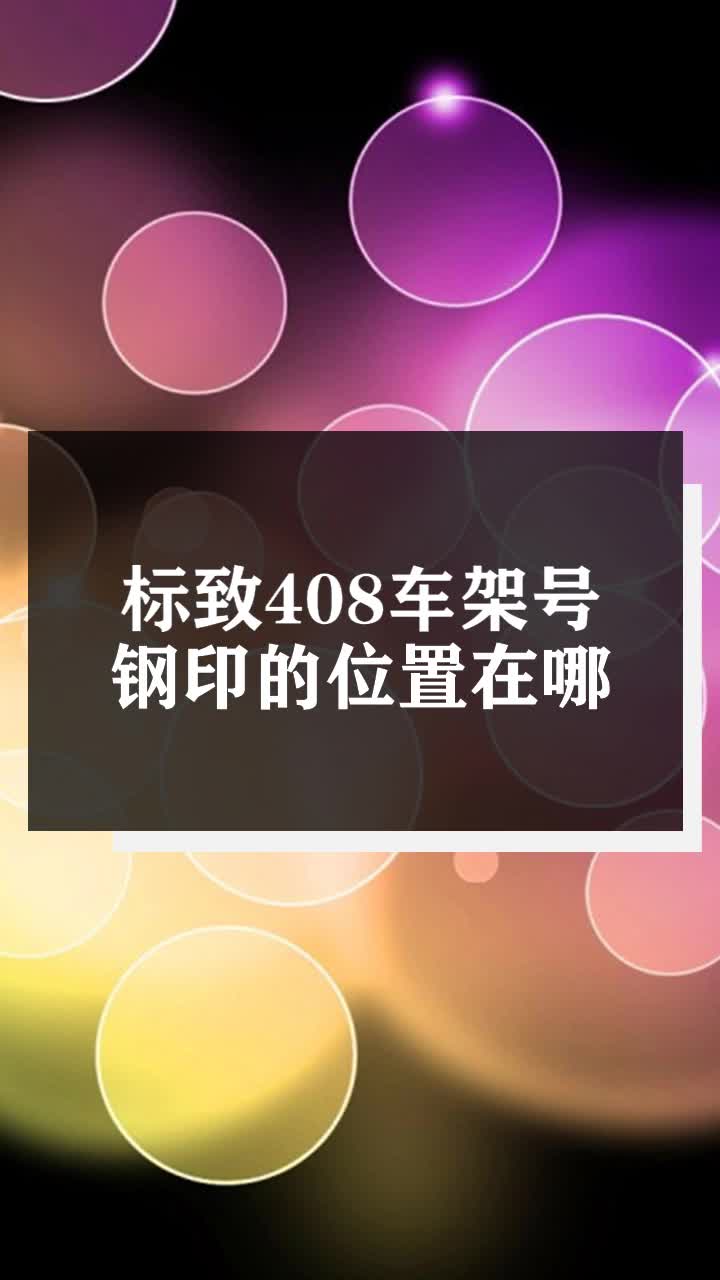 標緻408車架號鋼印的位置在哪