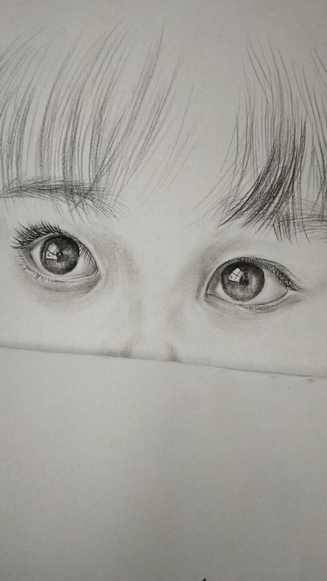 素描绘画#美丽的大眼睛