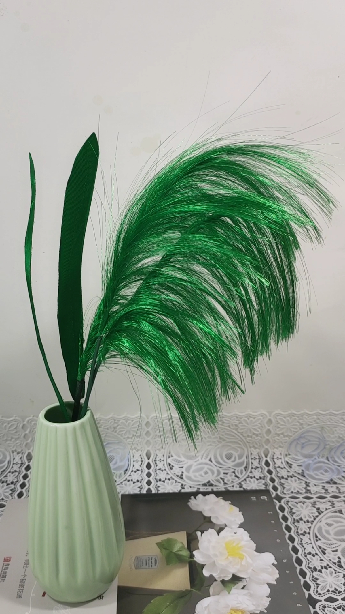 丝带芦苇草.#创意手工制作