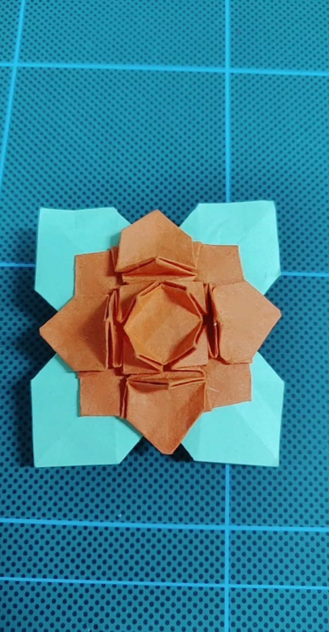 叶子可以做书签的紫阳花#折纸作品展示