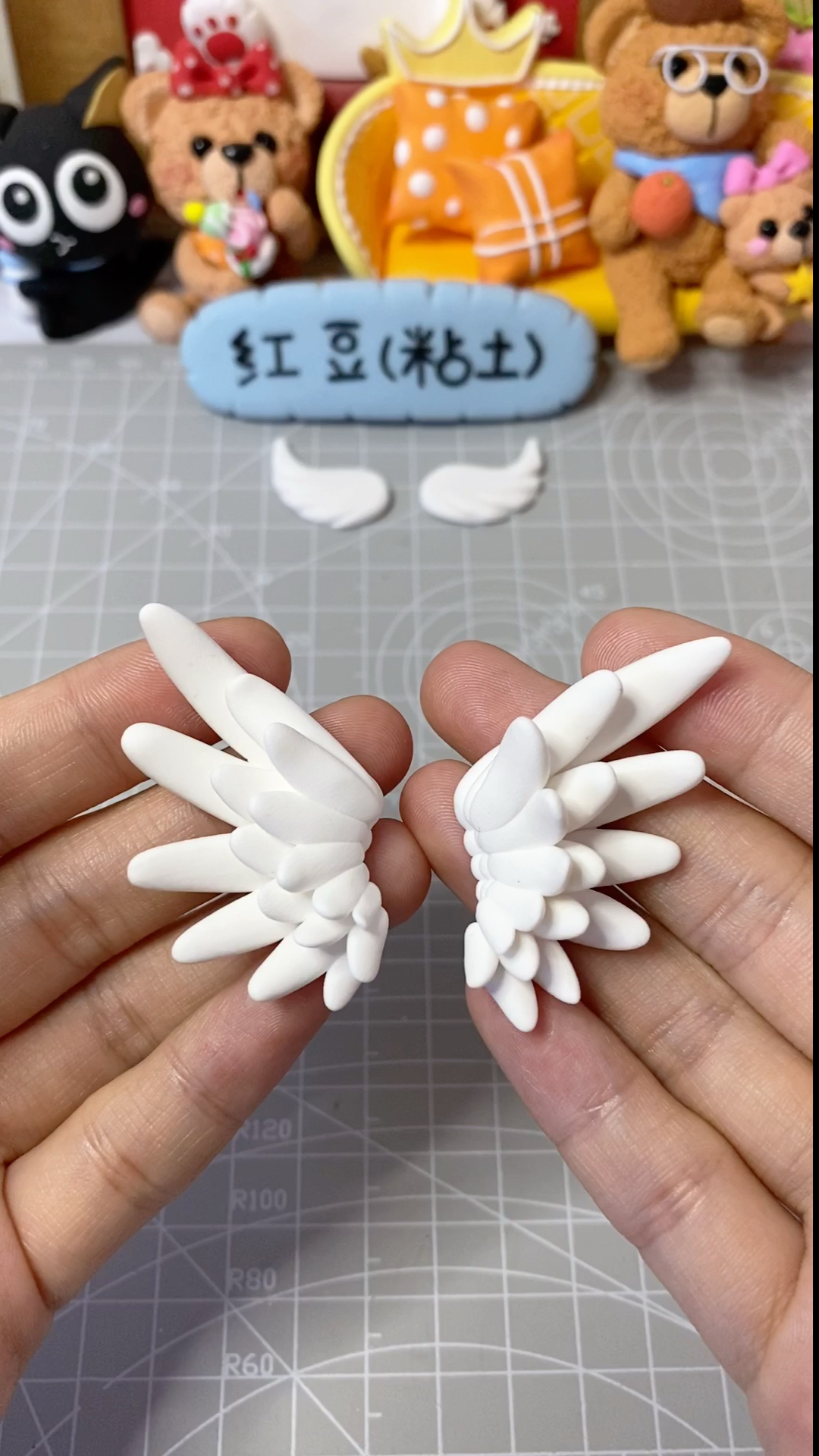 超轻粘土#超级简单易学的翅膀,你学会了么?