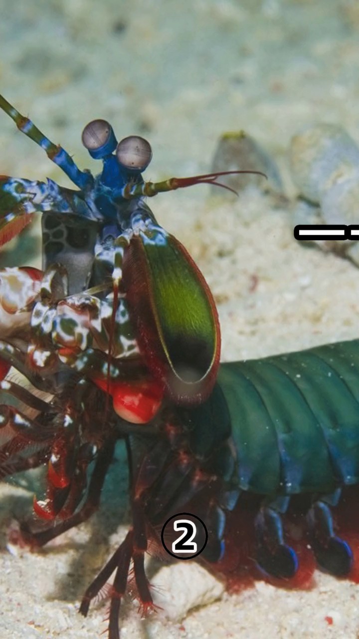 动物世界#螳螂虾 :我可是有功夫的.没事就锤了