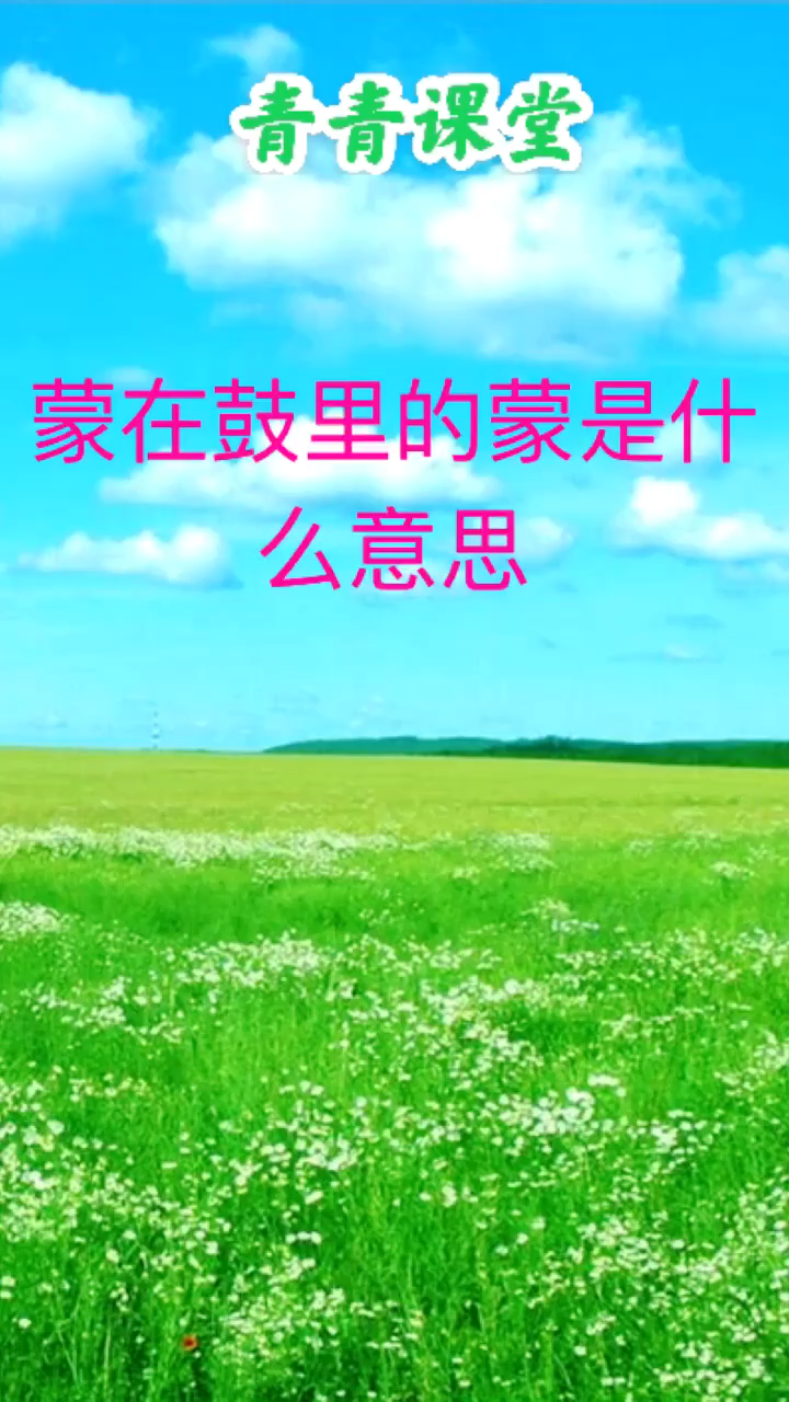 我来告诉你蒙在鼓里的蒙是什么意思