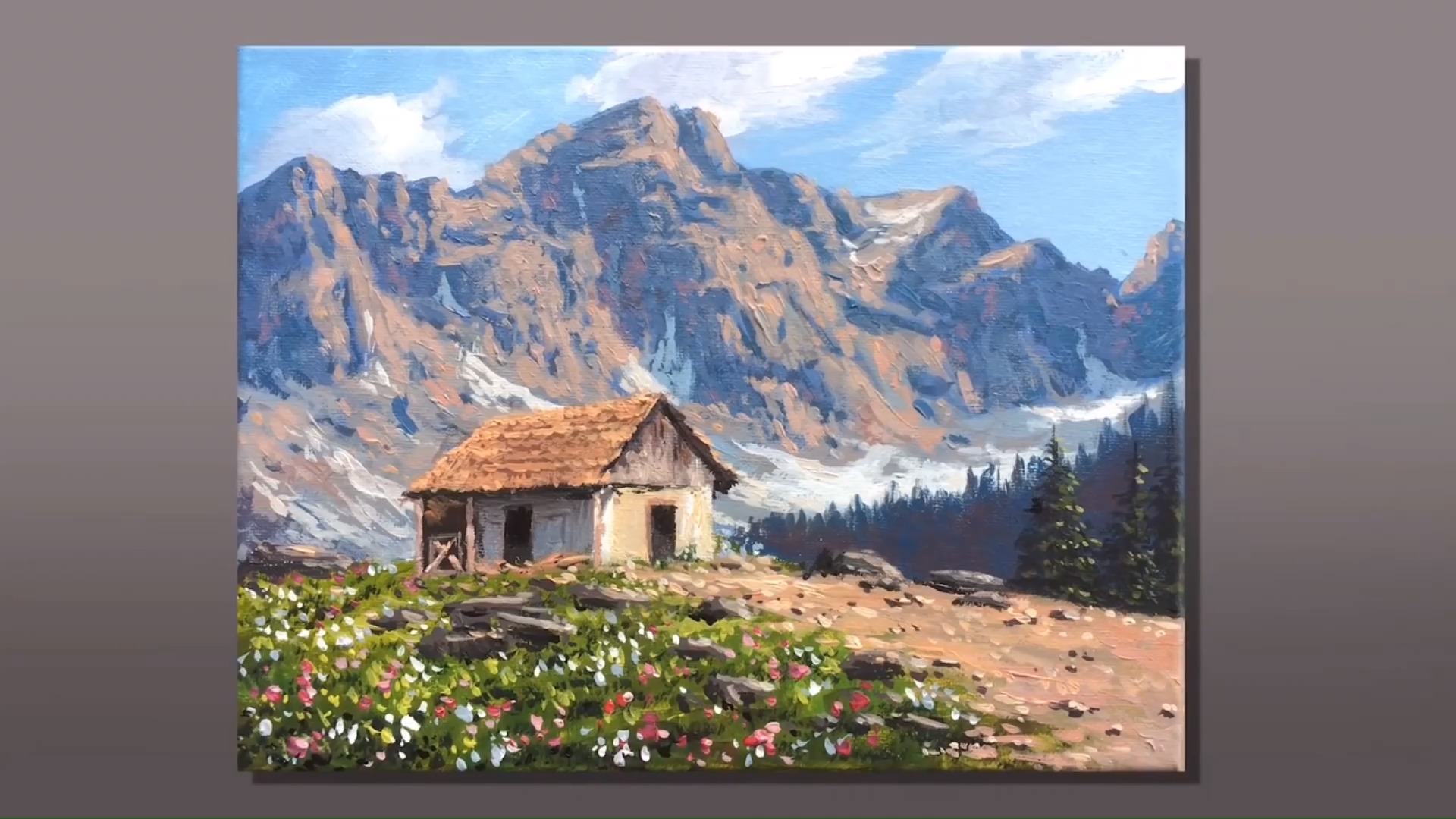 你也可以试试 #丙烯画 #创意美术 #风景画