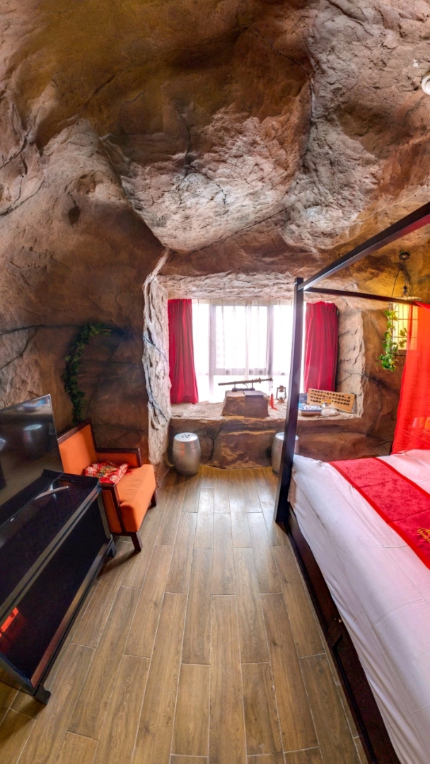 原始山洞卧室