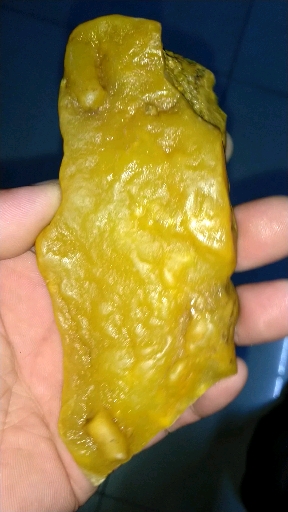 冰种鸡油黄黄龙玉原石