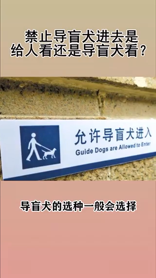 禁止导盲犬进去是给人看还是导盲犬看度小视