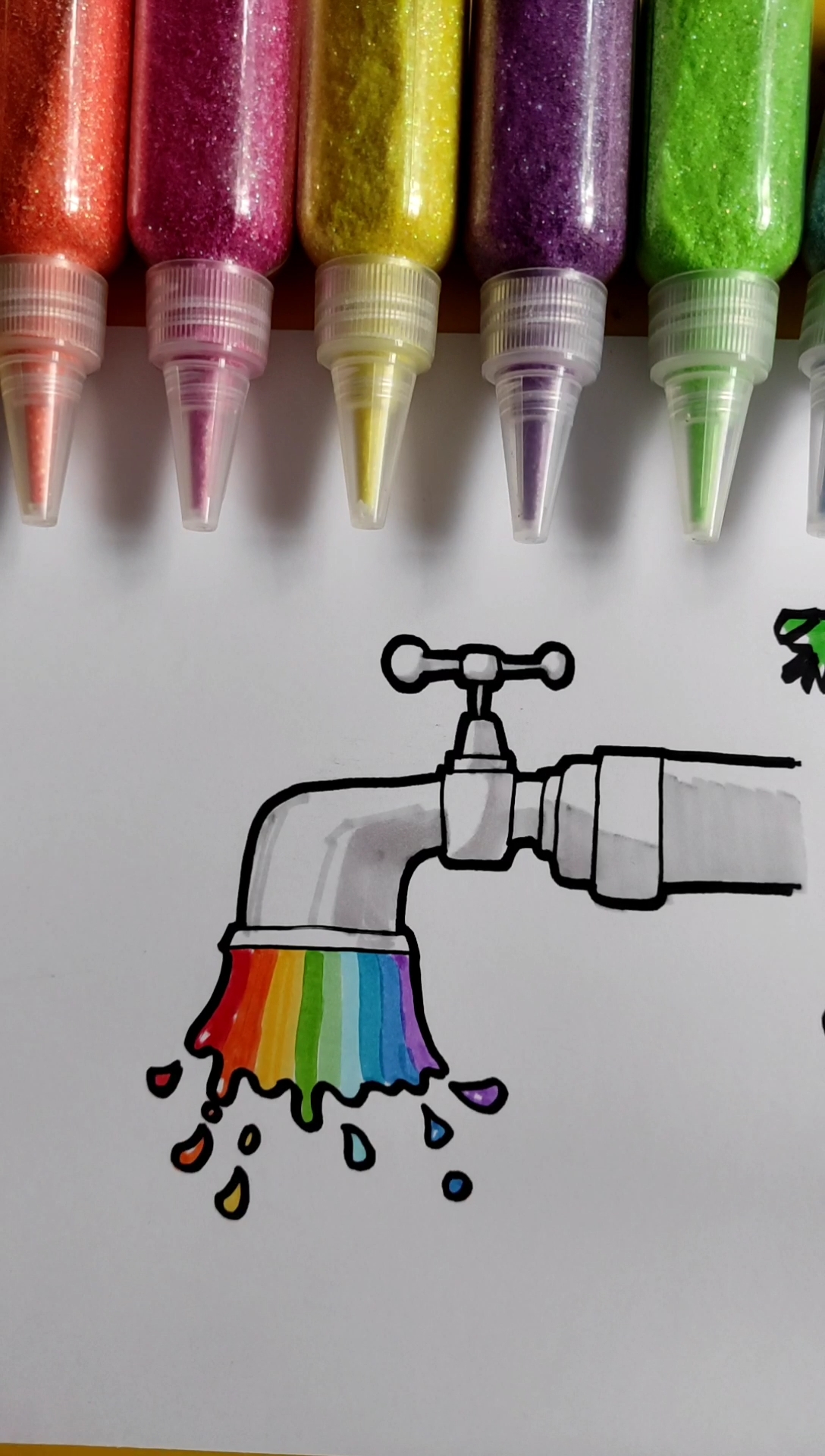 简笔画#简笔画彩色水管