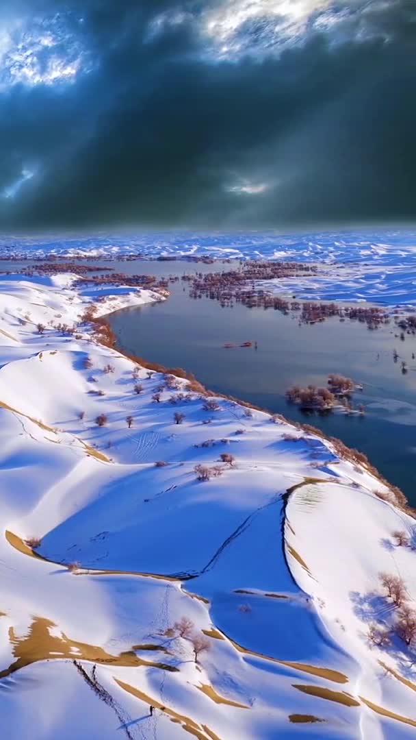 塔克拉玛干沙漠雪景美如画最美雪景风景