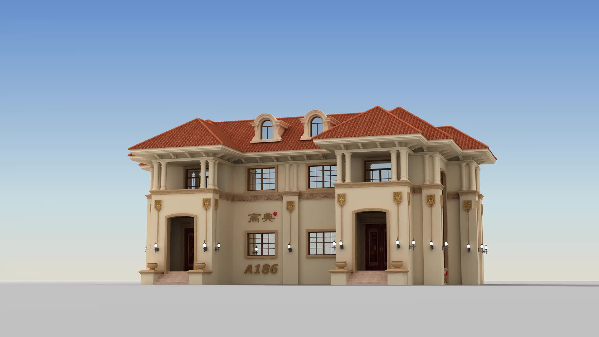 欧式两层别墅,适合乡村自建房