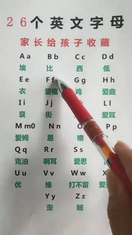 幼儿园26个拼音字母顺口溜.