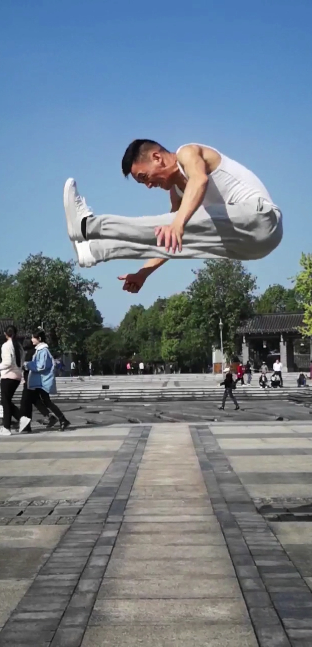 中华武术#腾空两段蹬