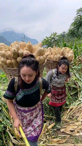 农村姐妹剪头发图片