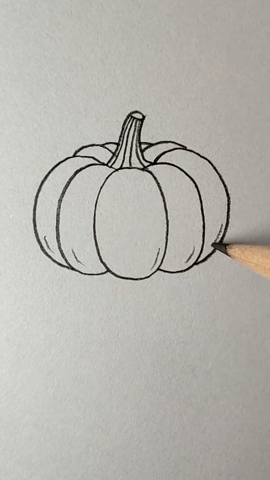 简笔画#南瓜画法合集,有叶和没叶画法!