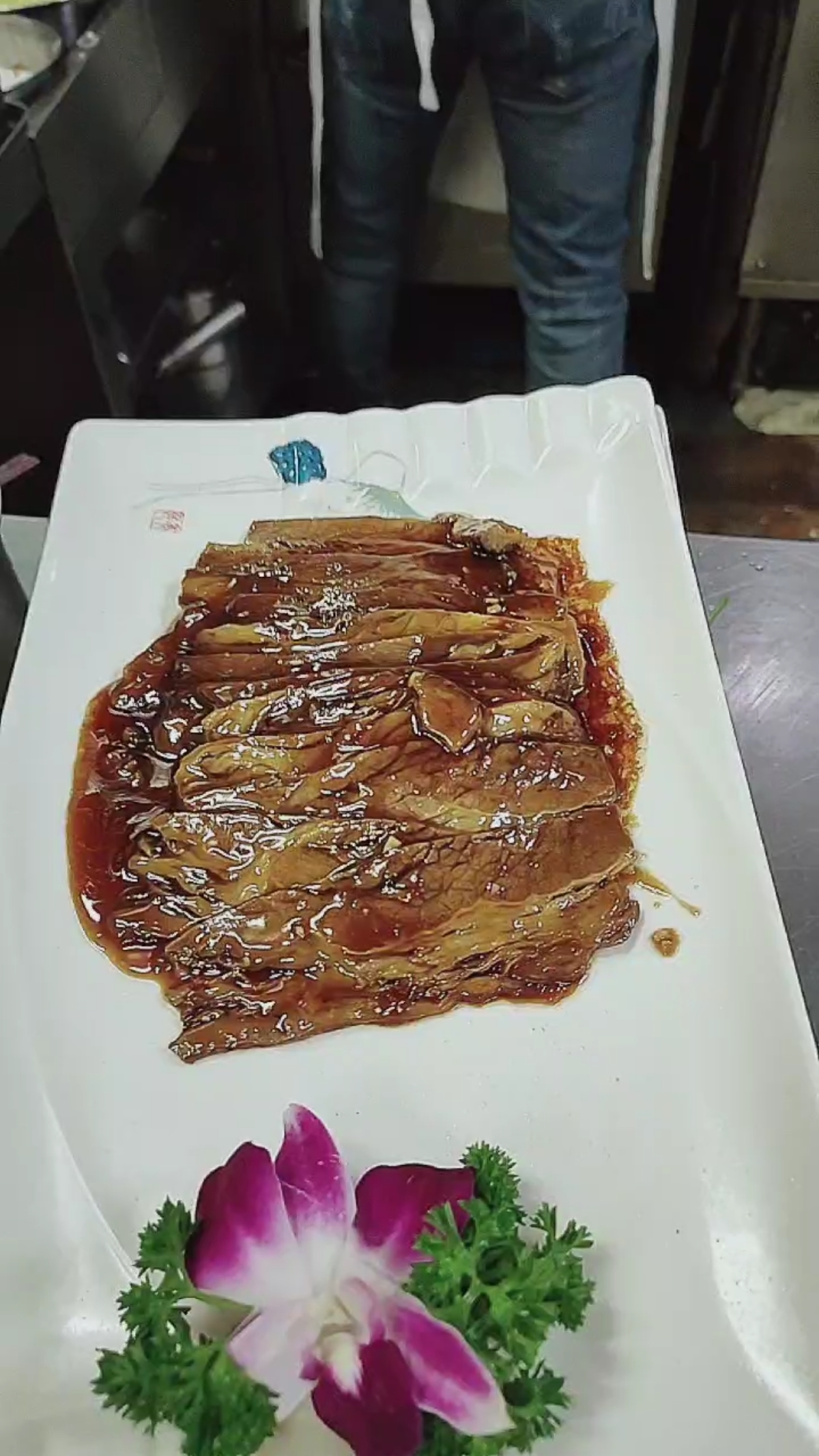 清真菜扒牛肉条,味道绝了.