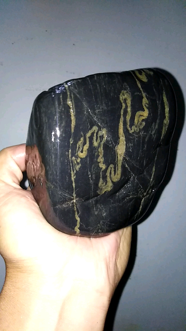 石头上的故事#汉江金纹石,双面好纹!