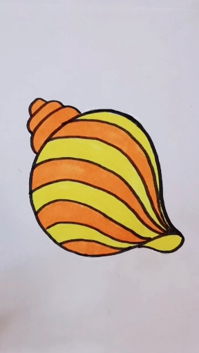 海螺图片简笔画 彩色图片