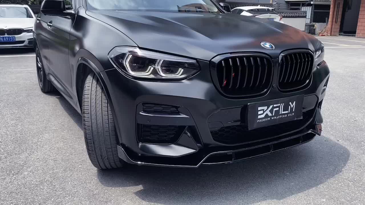 ek film-ek改色膜案例:宝马x3车身贴膜陶瓷黑