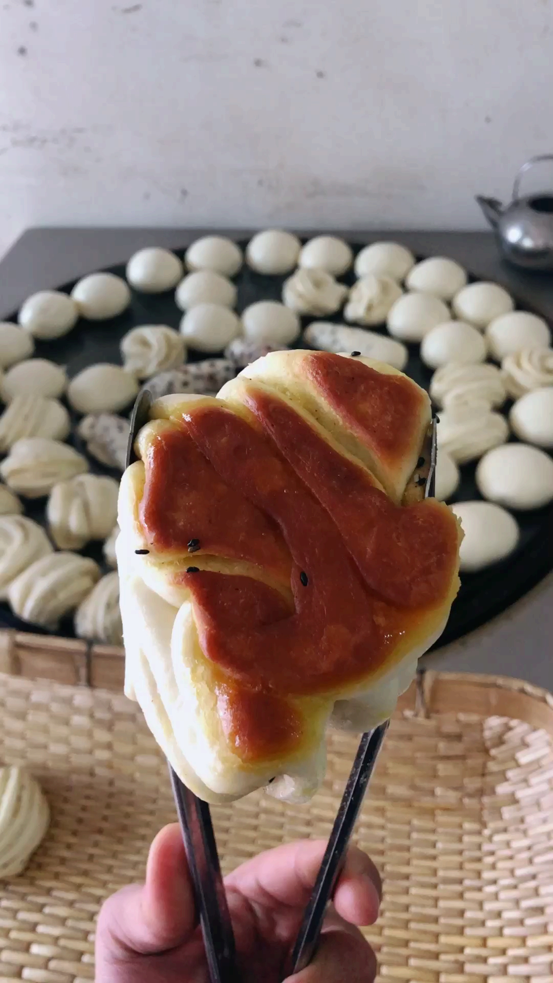 老面锅贴馒头大花卷