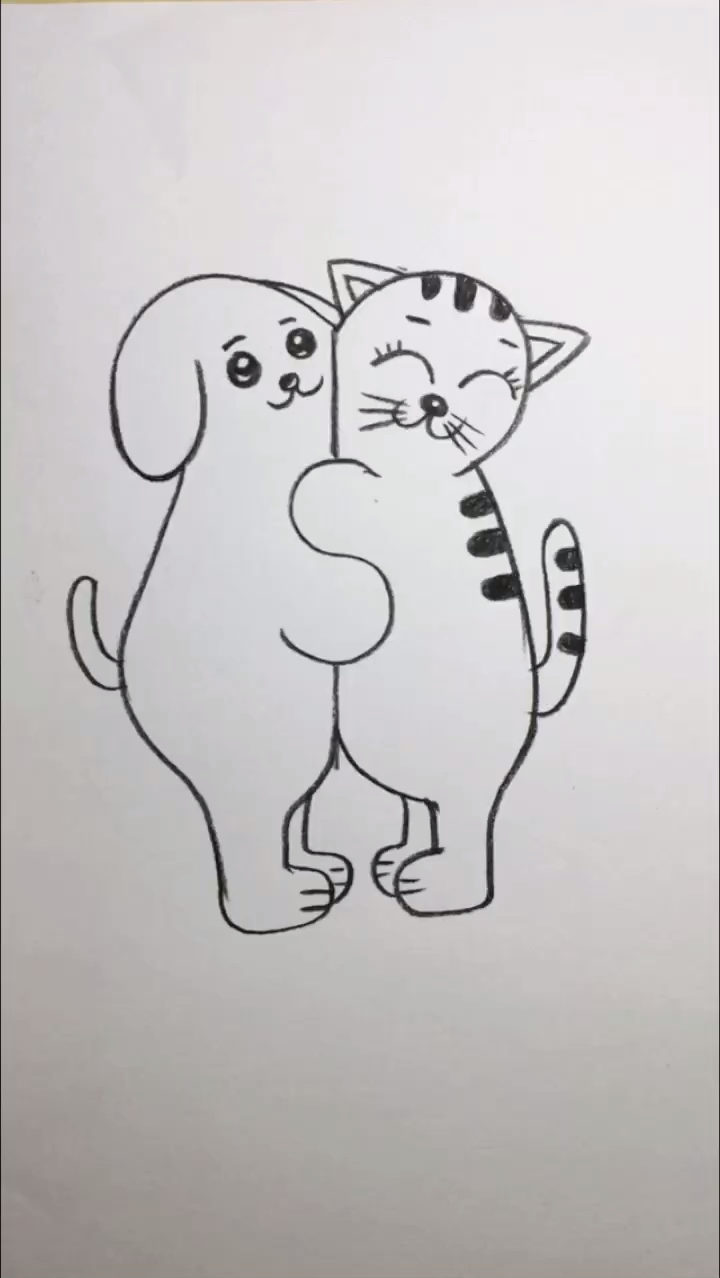 我要上热门#用s画出来的拥抱.