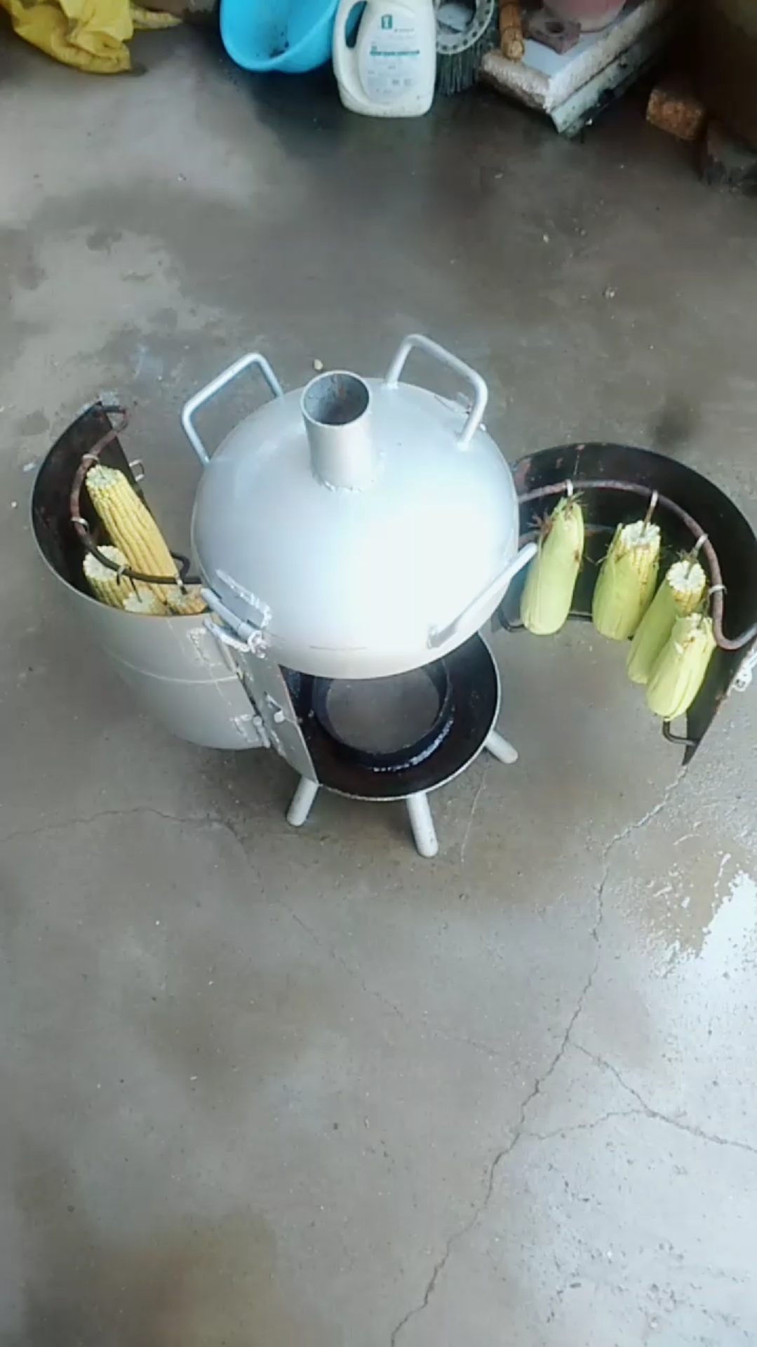 自制吊炉——烤玉米