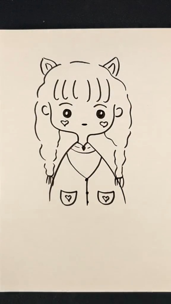 简笔画#我想像个小朋友一样,在你身后,在你左右