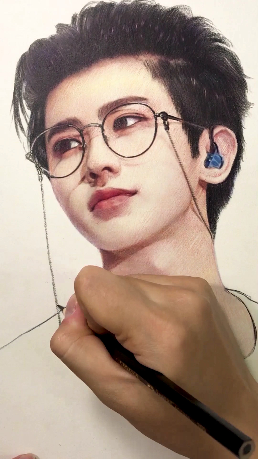 我和秋天撞个满怀#今日彩铅:蔡徐坤