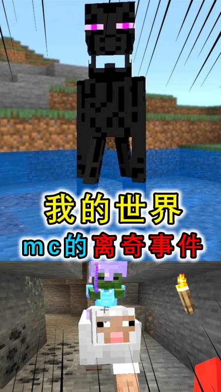 我的世界:mc的离奇事件,小黑不再害怕水?僵尸坐在羊身上