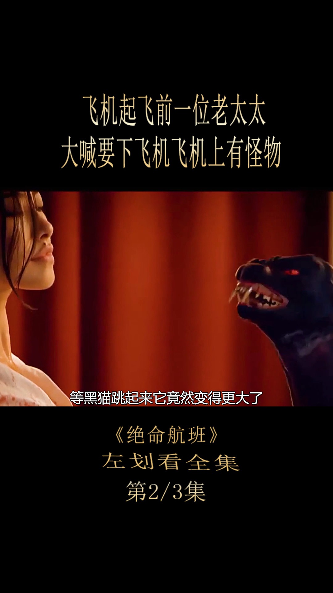 好看电影#飞机起飞前一位老太太大喊飞机上有怪物,却没人相信她