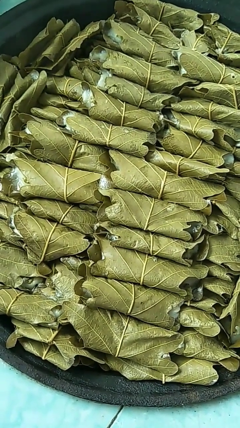 刚做好的桲椤叶饼,看看做的怎么样,隔屏就能让你闻到香味