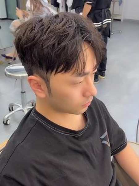 上海男士发型眉形设计修剪 男士小分头 男士烫发-全民小视频