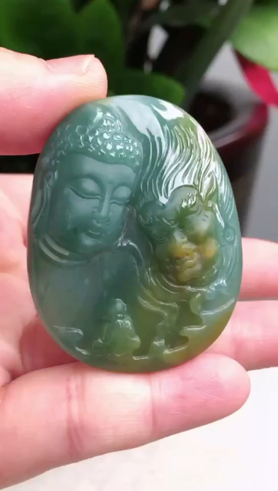 五一出游记#黄加绿一念之间 吊坠46*36.6*8.2mm24.70g翡翠