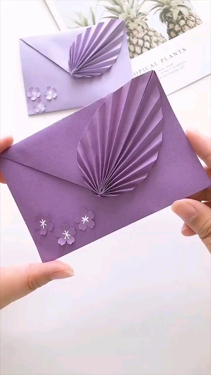 90后小时候都叠过的相思叶表白信封#在家干点啥#手工制作-度小视