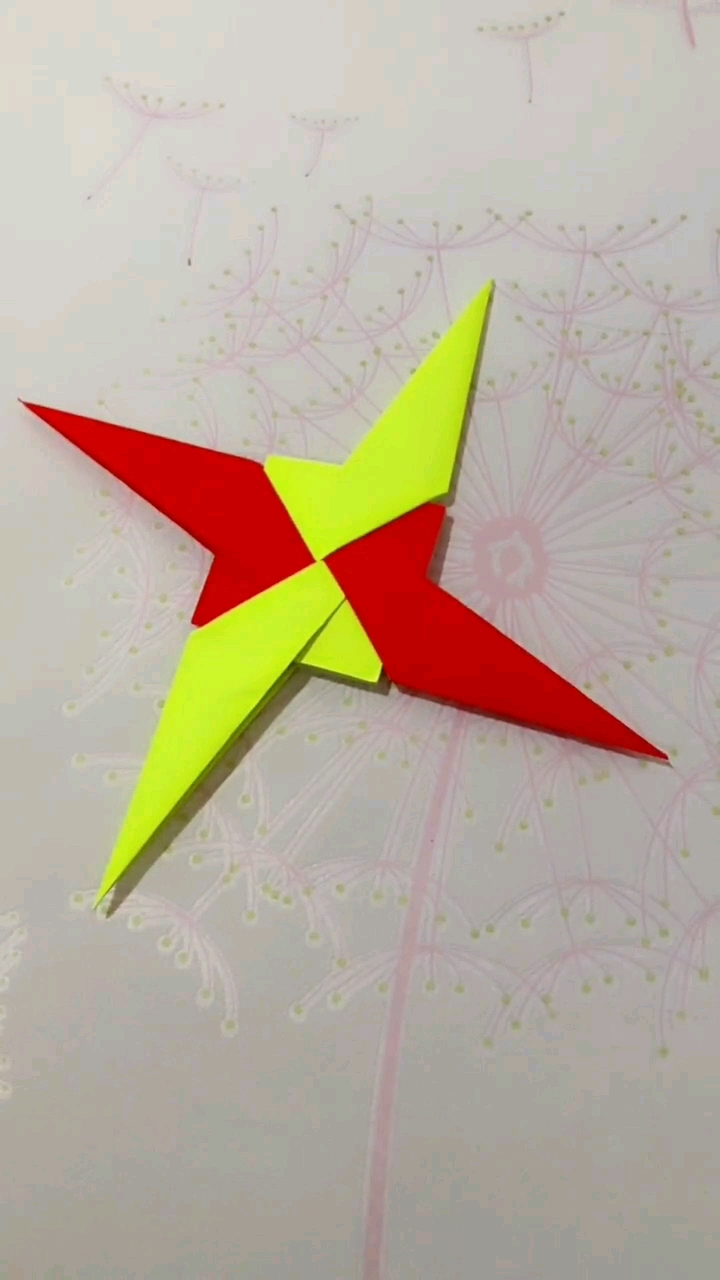 折纸小制作,忍者镖完成