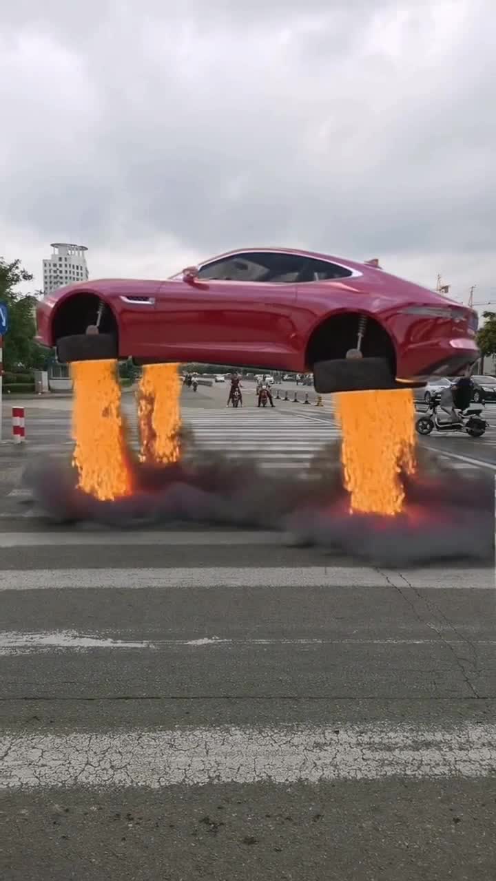 喷火式飞天汽车可以不用等红灯了