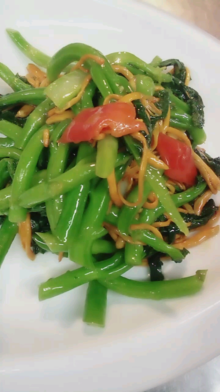 芥兰苗炒虫草花