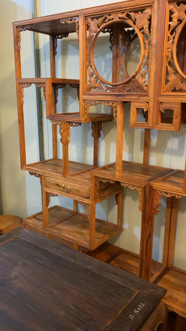 越黄老料愽古架,器型美观值得收藏