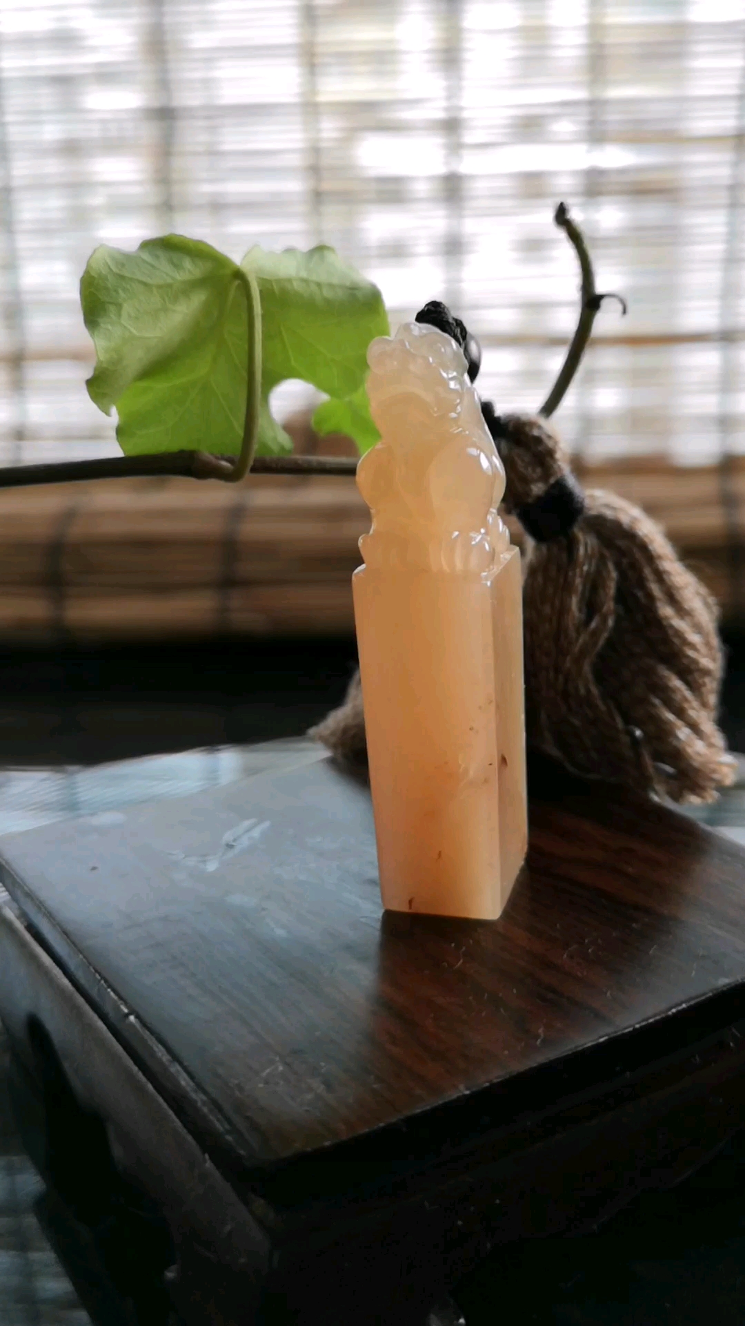 全民心动#寿山随身小章,有点黄冰糖的感觉.