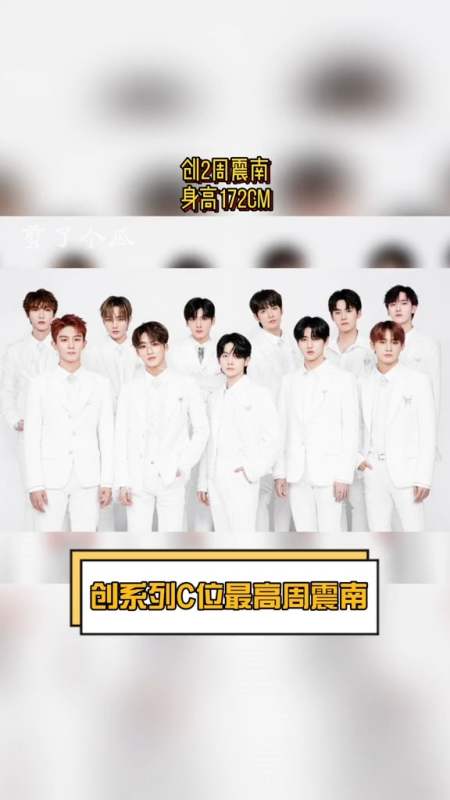 周震南是创系列身高最高的c位 网友发现创系列最厉害的c位是#周震南