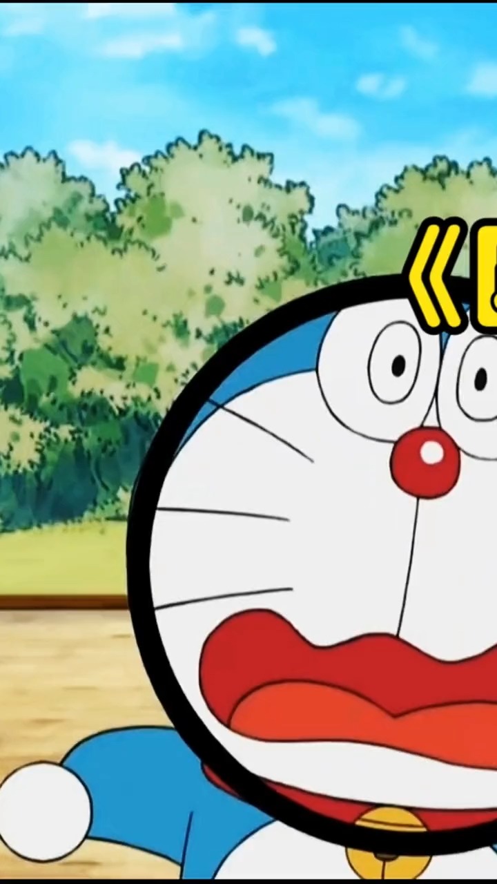 哆啦a梦1神奇的印章使胖虎害怕圆形看到蓝胖子圆圆脑袋撒腿就跑