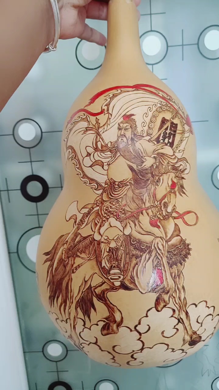 烙画大葫芦,关公